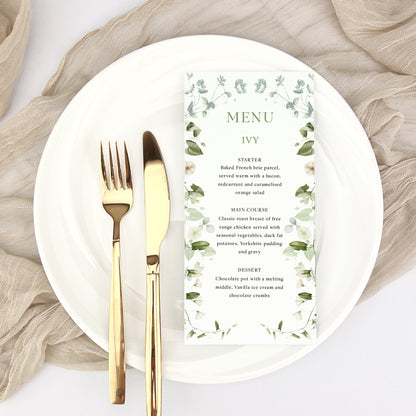 Ivy Personalised Guest Menu