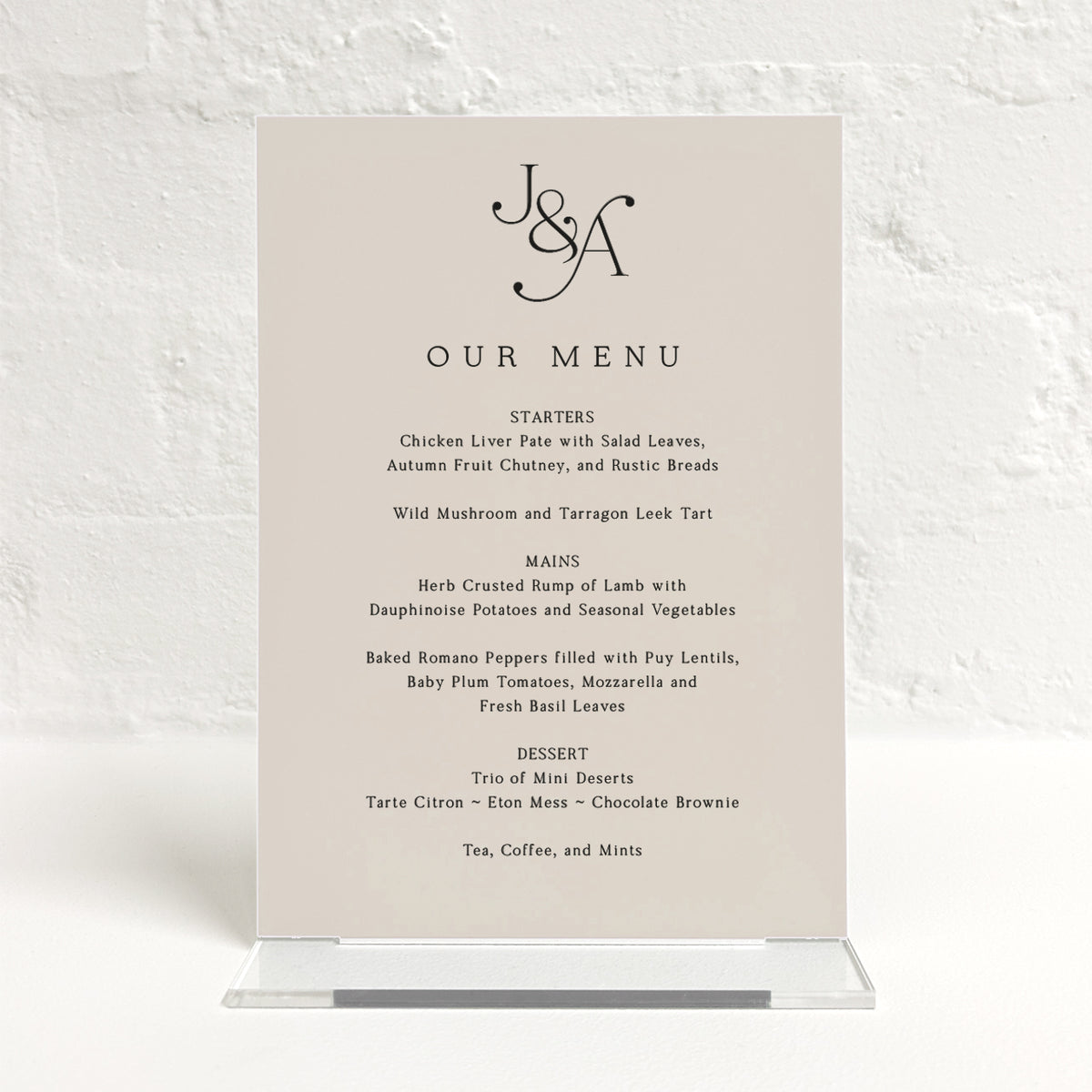 Jessie Matching Small Table Sign