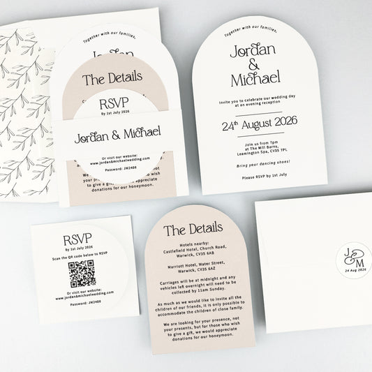 Jordan Parcel Wedding Invitation - Neutrals