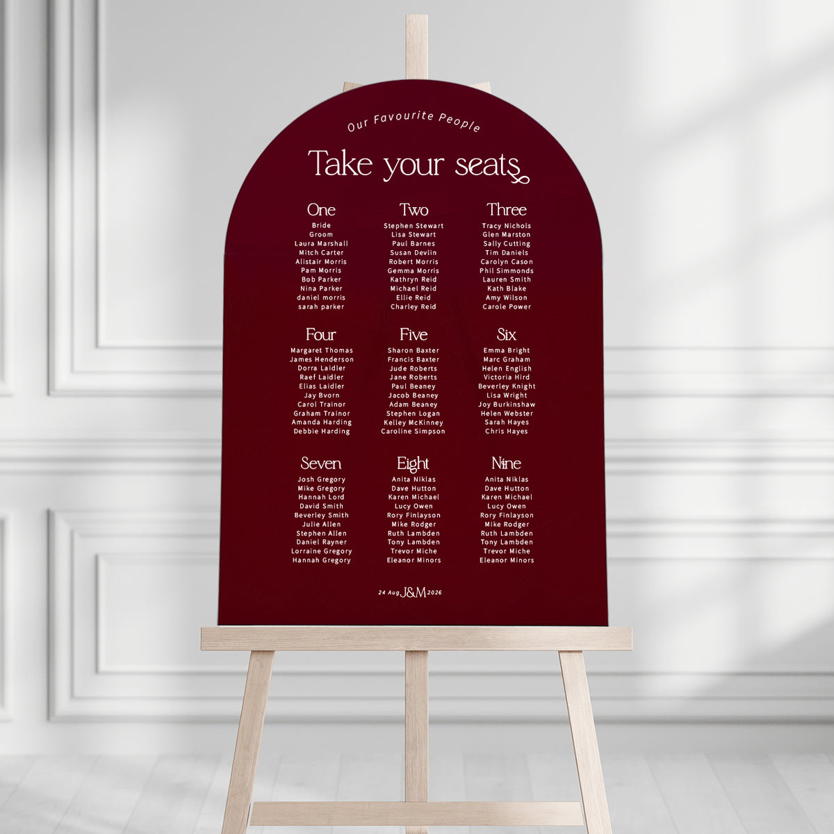 Jordan Seating Plan