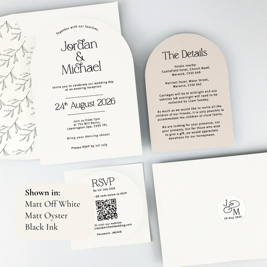 Jordan Parcel Wedding Invitation - Neutrals