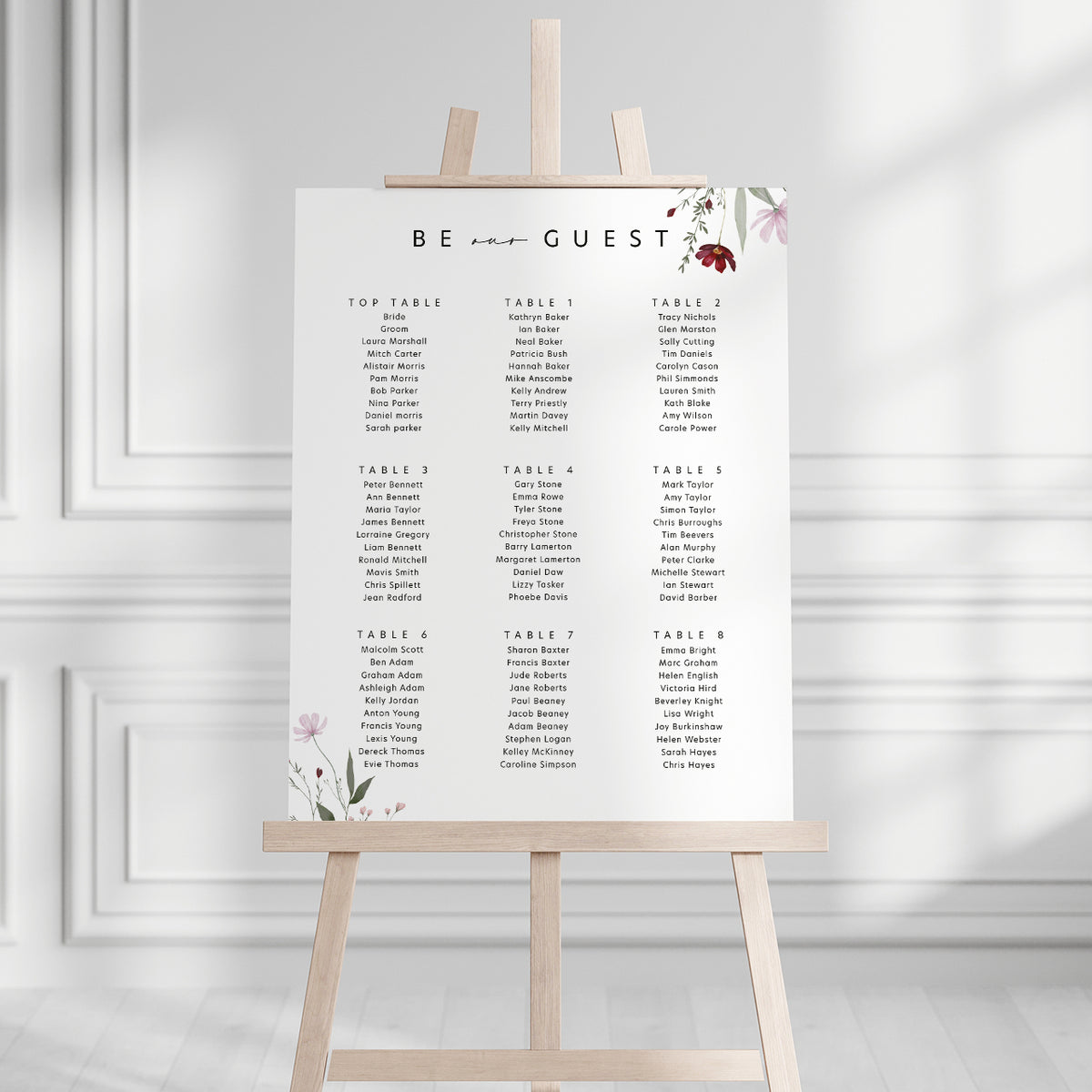 Juliet Seating Plan