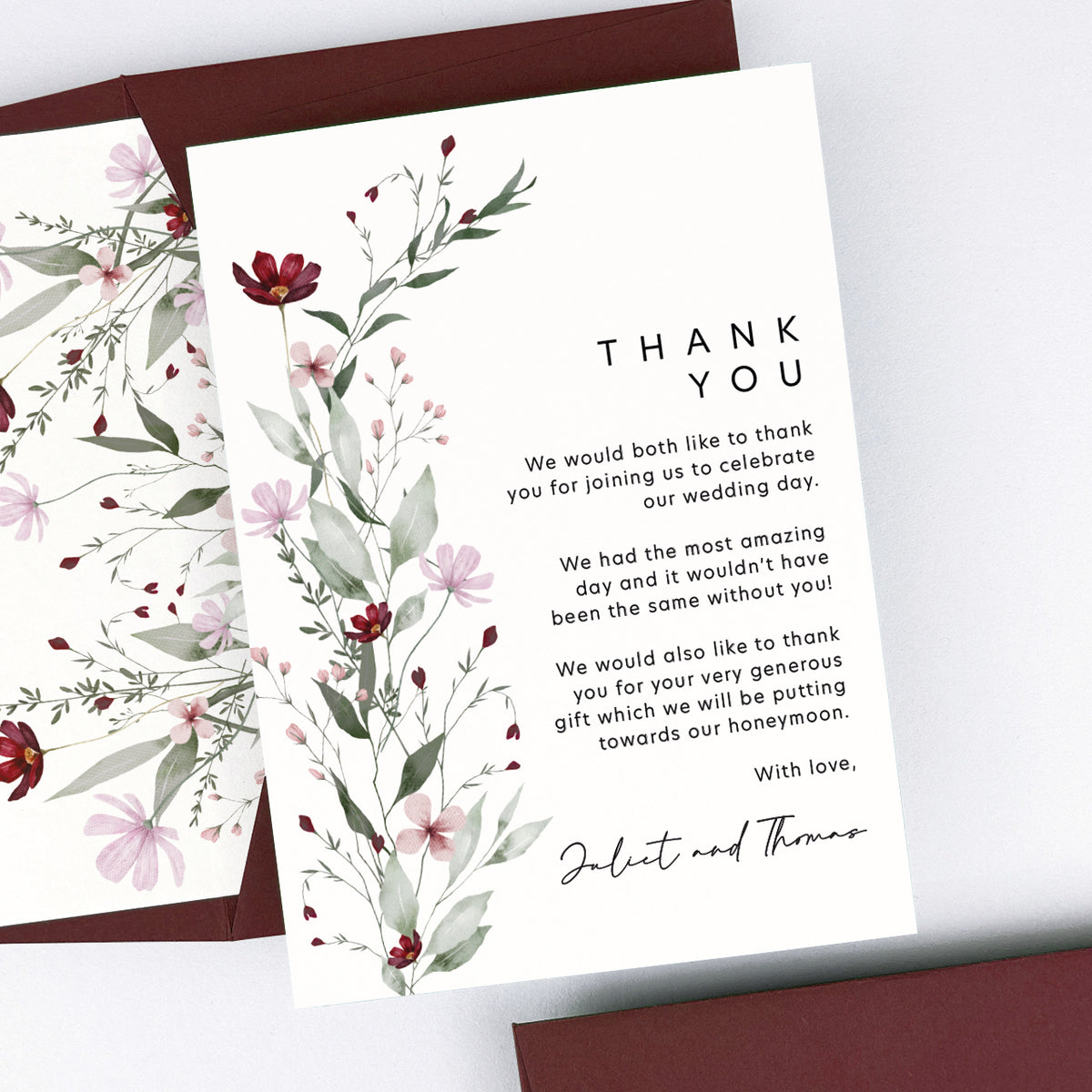 Juliet Thank You Card