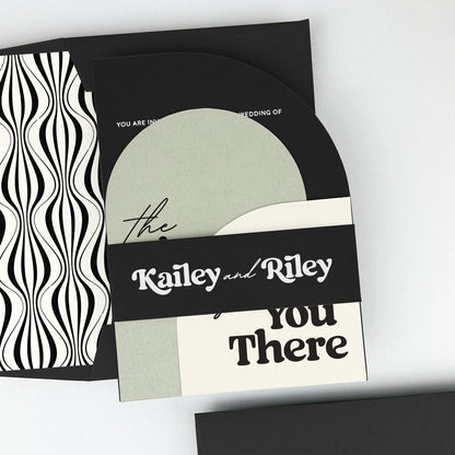 Kailey Wedding Invitation - Grey/Black