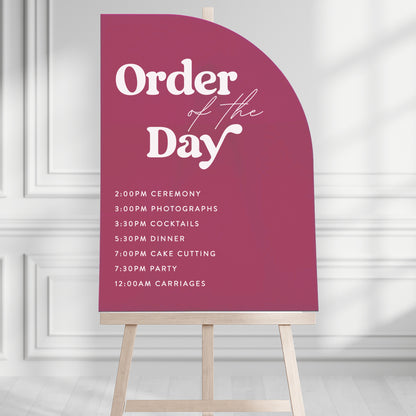 Kailey Order of the Day Sign