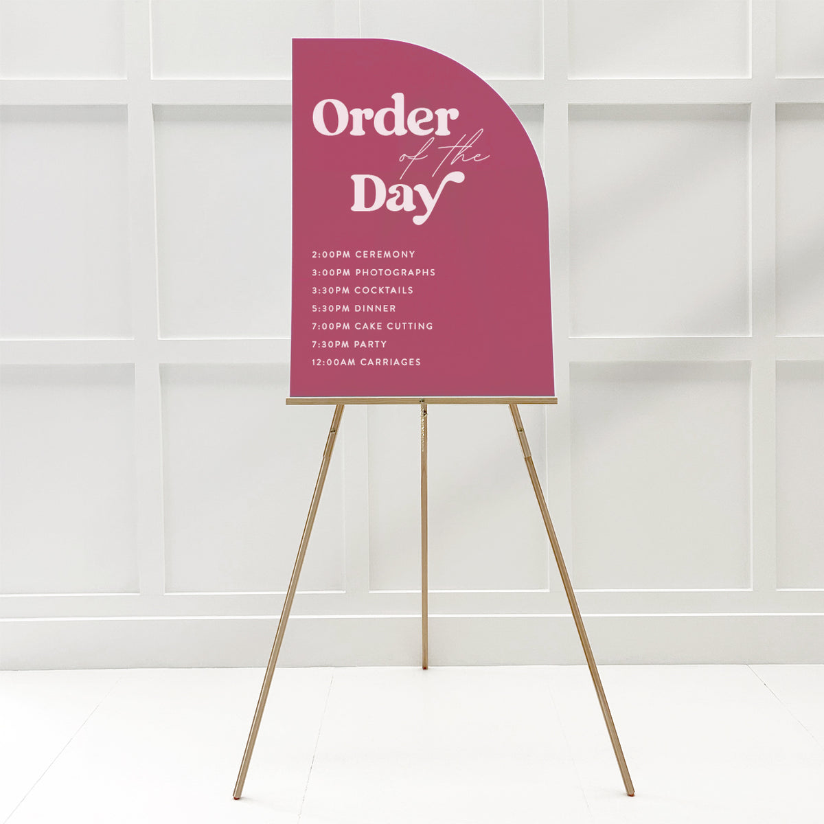 Kailey Order of the Day Sign