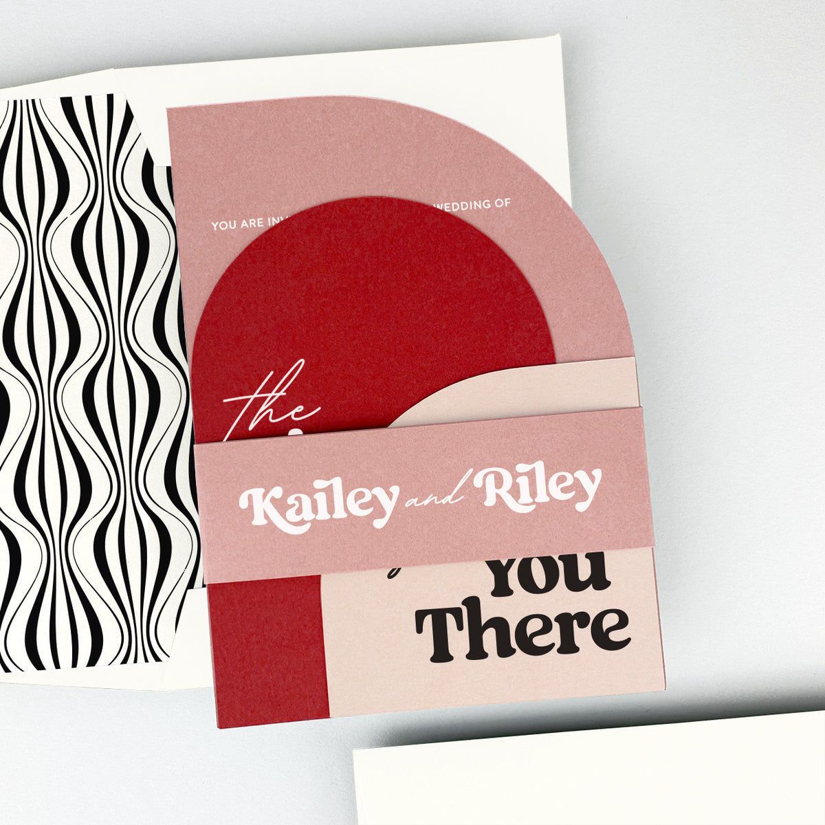 Kailey Wedding Invitation - Pinks