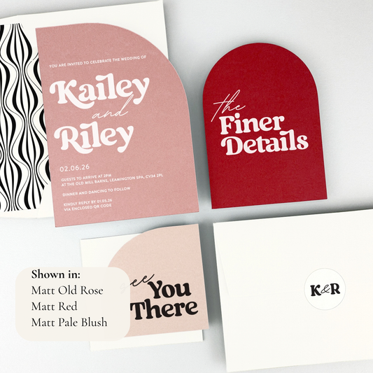 Kailey Wedding Invitation - Pinks