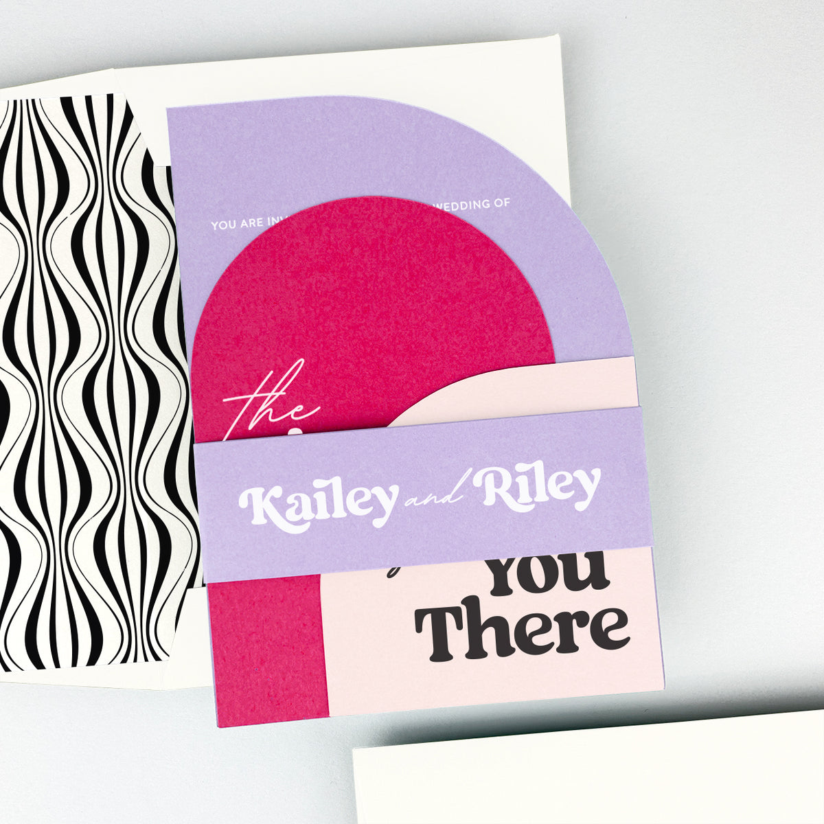 Kailey Wedding Invitation - Purple/Red/Gold