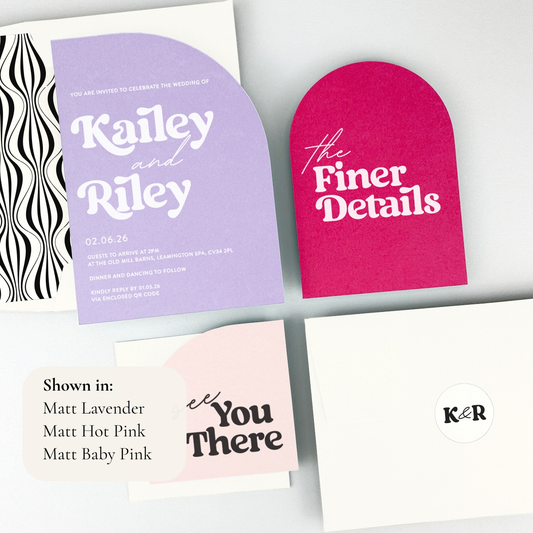 Kailey Wedding Invitation - Purple/Red/Gold