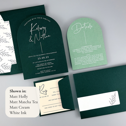 Kelsey Wedding Invitation - Greens