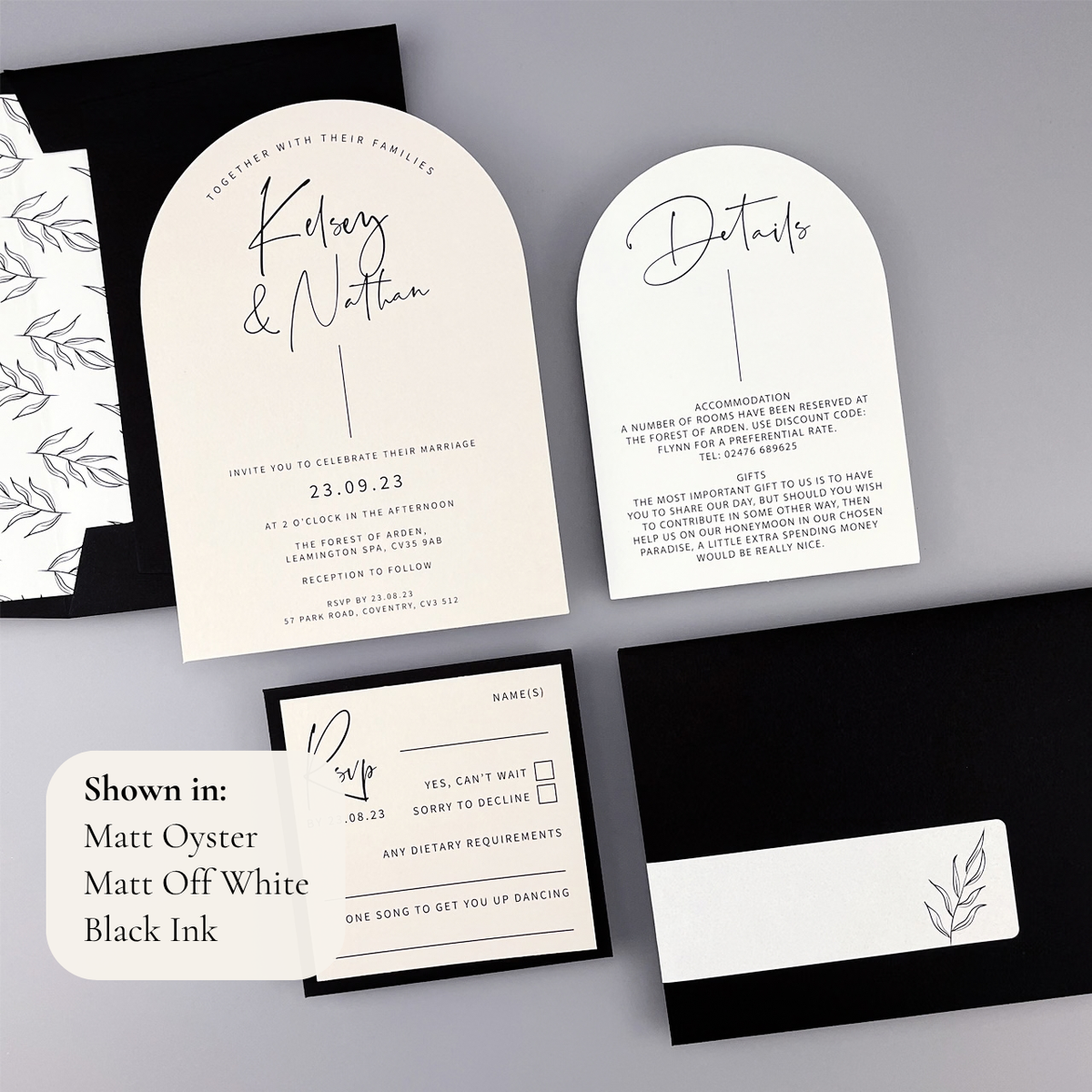 Kelsey Wedding Invitation - Neutrals