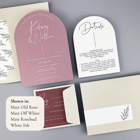 Kelsey Wedding Invitation - Pinks