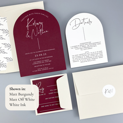 Kelsey Wedding Invitation - Purple/Red/Gold