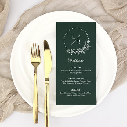 Layla Personalised Guest Menu