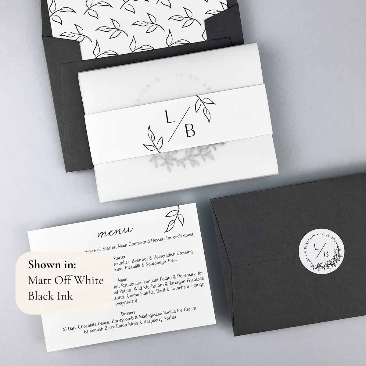 Layla Trifold Wedding Invitation - Neutrals