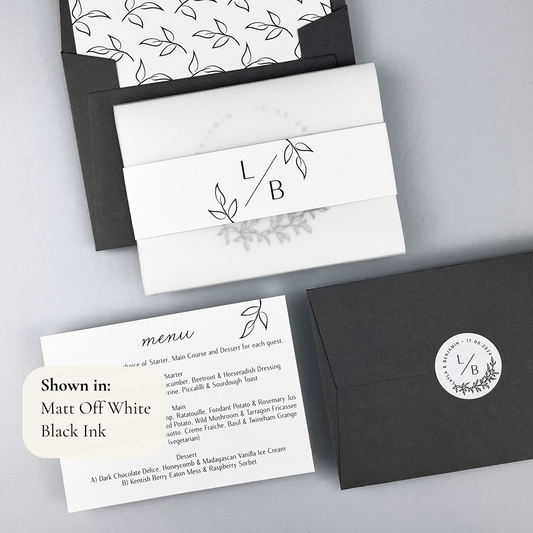 Layla Trifold Wedding Invitation - Neutrals