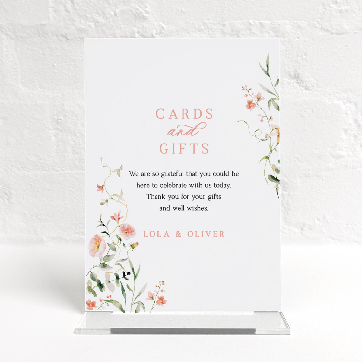Lola Matching Small Table Sign