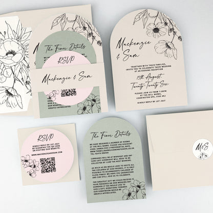 MacKenzie Parcel Wedding Invitation - Neutrals
