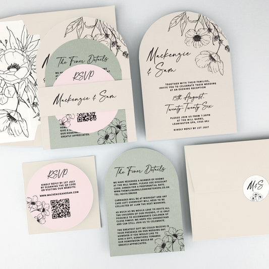 MacKenzie Parcel Wedding Invitation - Neutrals