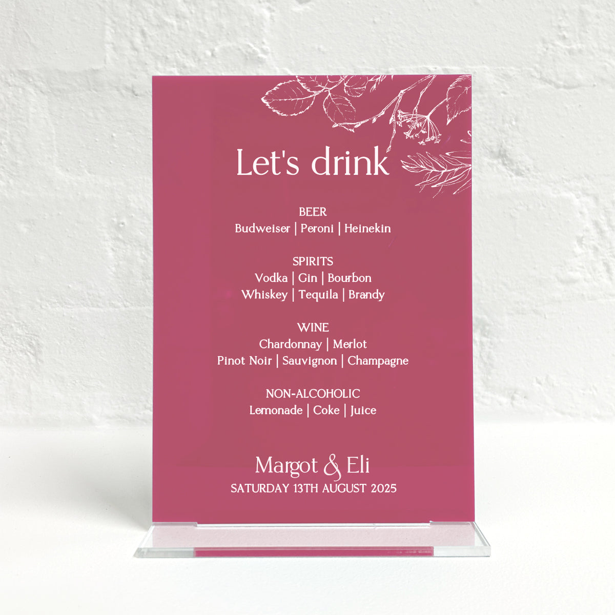 Margot Matching Small Table Sign