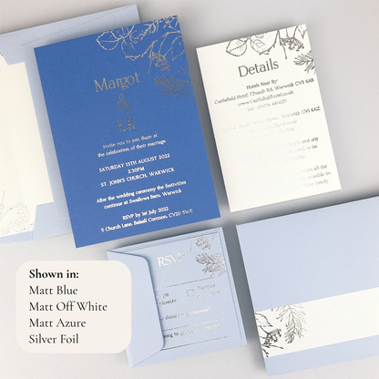 Margot Wedding Invitation - Blues