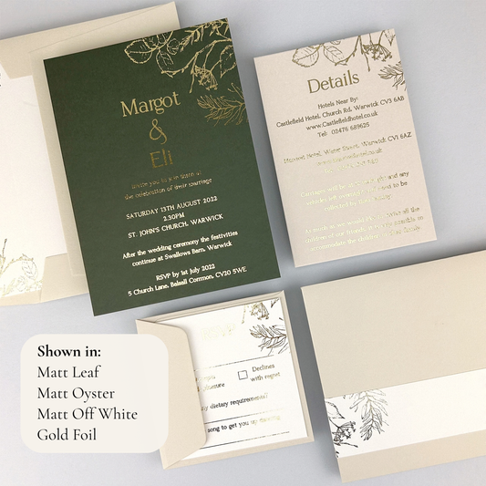 Margot Wedding Invitation - Greens