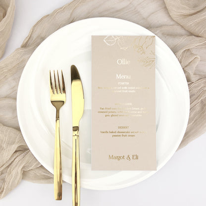 Margot Personalised Guest Menu