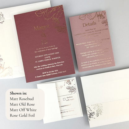 Margot Wedding Invitation - Pinks