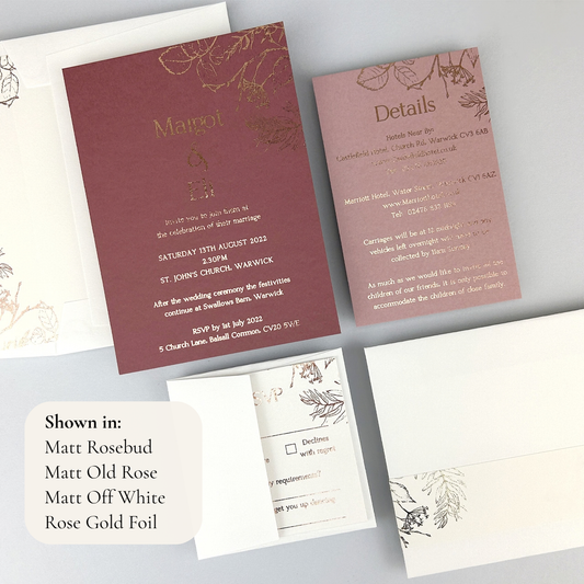 Margot Wedding Invitation - Pinks