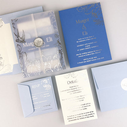 Margot Wedding Invitation - Blues