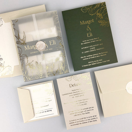 Margot Wedding Invitation - Greens
