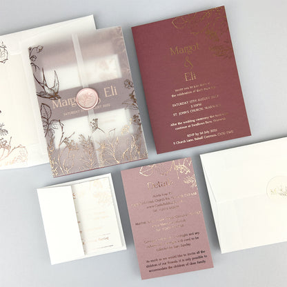 Margot Wedding Invitation - Pinks