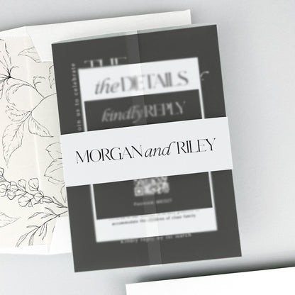 Morgan Wedding Invitation - Grey/Black