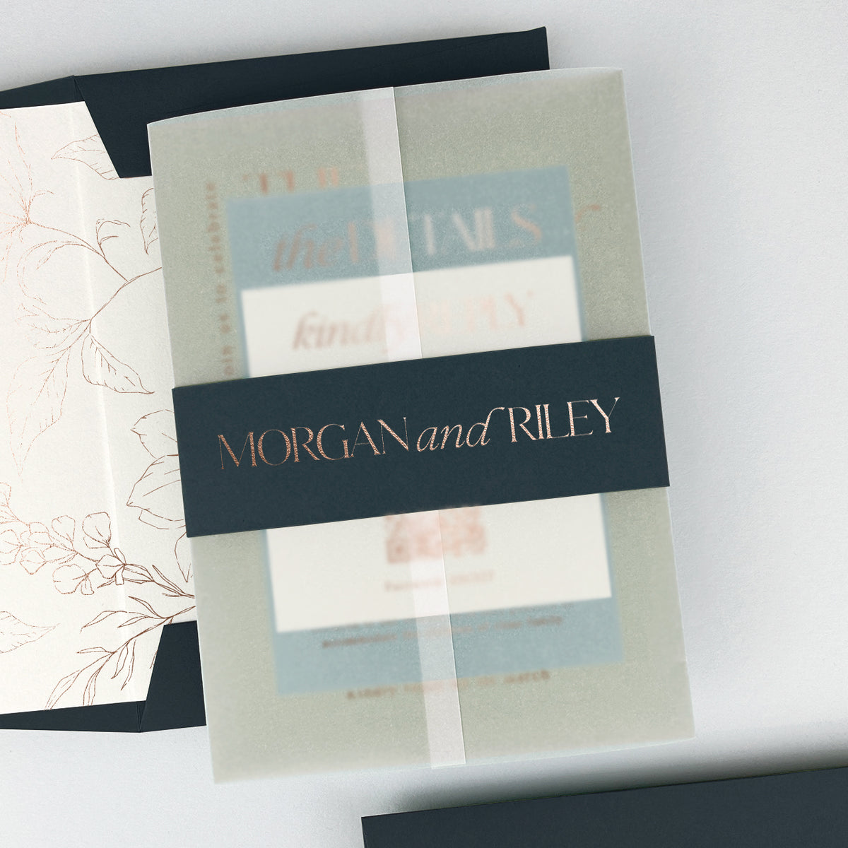 Morgan Wedding Invitation - Greens