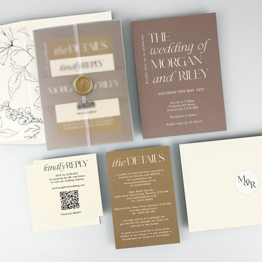 Morgan Wedding Invitation - Neutrals