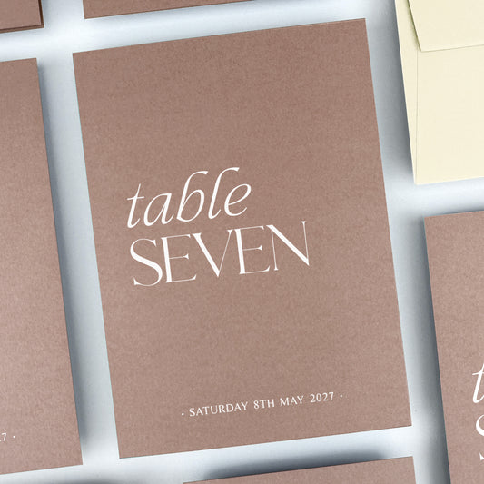 Morgan Table Name / Number