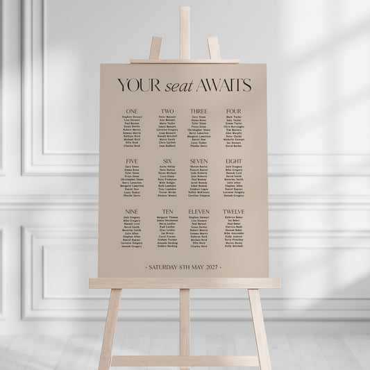 Morgan Seating Plan