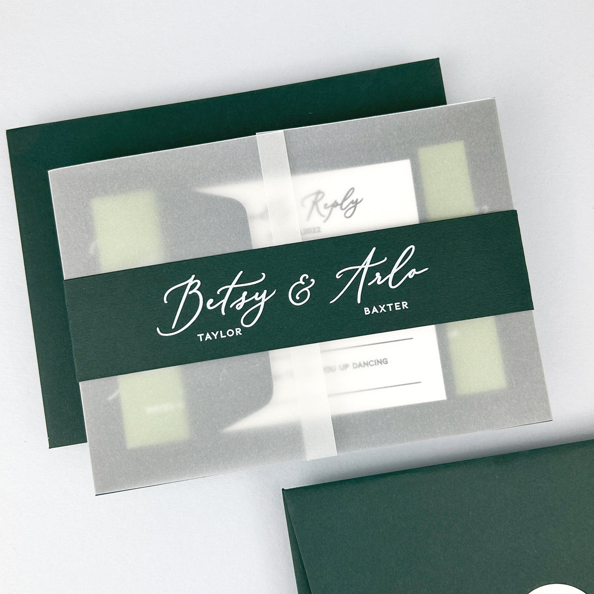 Betsy Wedding Invitation - Greens