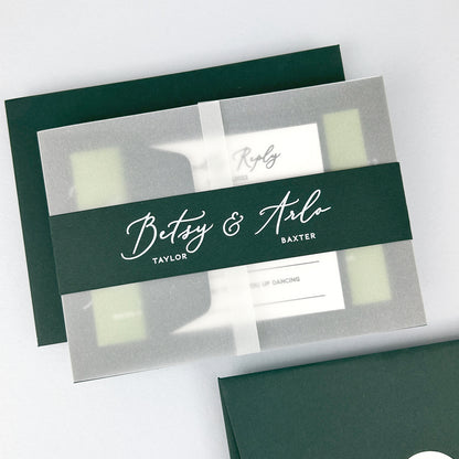 Betsy Wedding Invitation - Greens