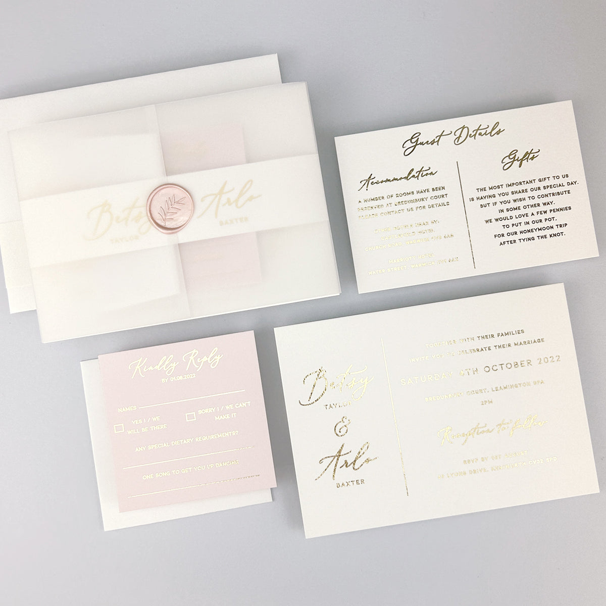 Betsy Wedding Invitation - Neutrals