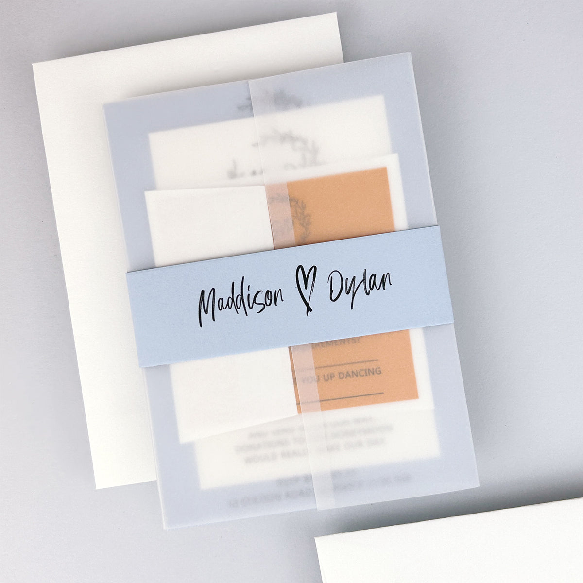 Maddison Wedding Invitation - Blues