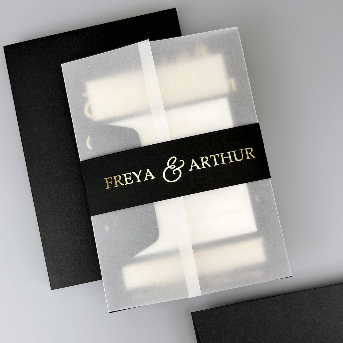 Skyler Wedding Invitation - Grey/Black