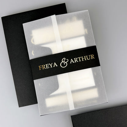 Skyler Wedding Invitation - Grey/Black