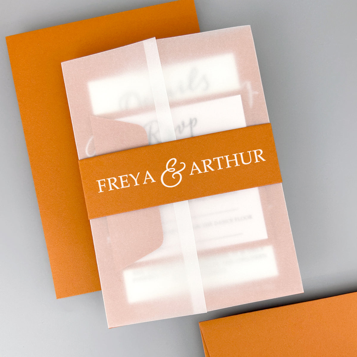 Skyler Wedding Invitation - Teal/Orange/Yellow