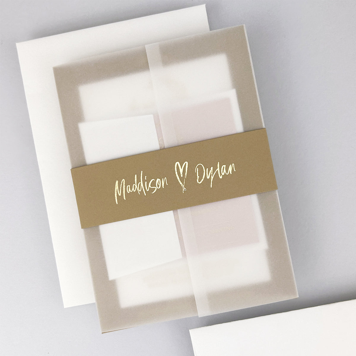 Maddison Wedding Invitation - Purple/Red/Gold