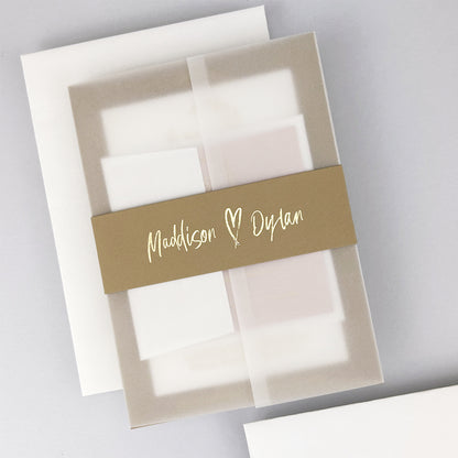 Maddison Wedding Invitation - Purple/Red/Gold