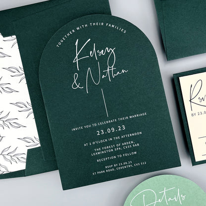 Kelsey Wedding Invitation - Greens