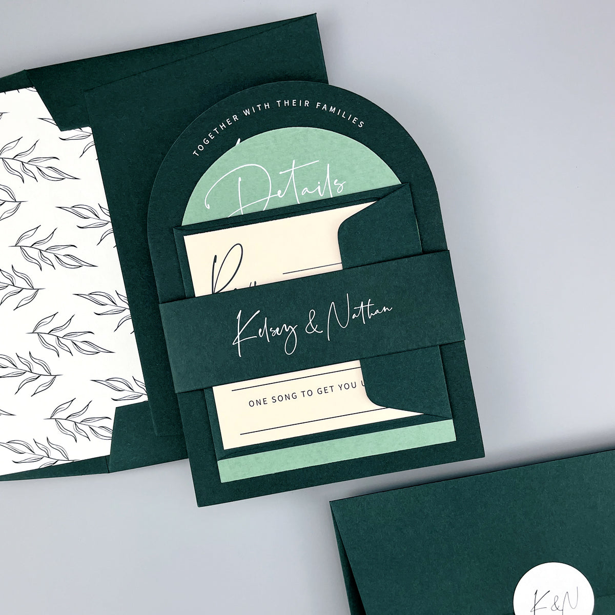Kelsey Wedding Invitation - Greens
