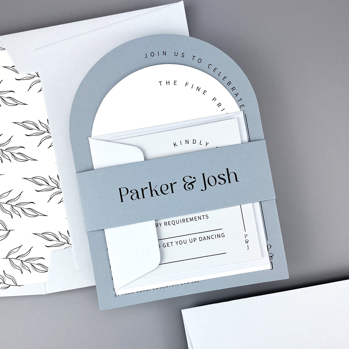 Parker Wedding Invitation - Blues